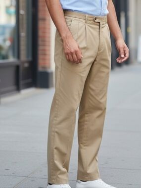 NEW! Cache Men’s Tan Pleated Chino Pants 4490